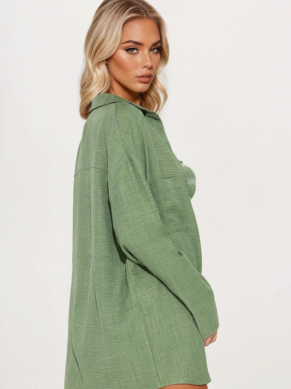 Strapless Smocked Green Romper Set - NWOT - Picture 4 of 11